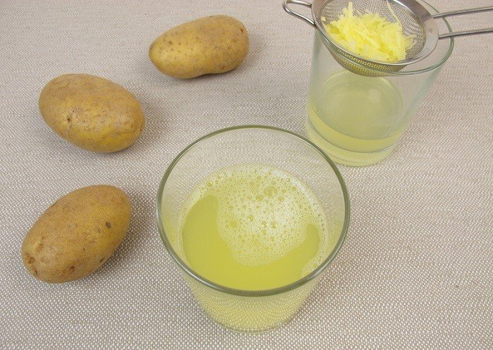 Картофельный сок пить с крахмалом