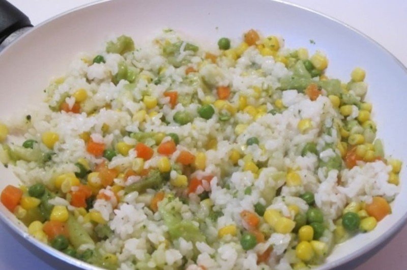 Смесь с рисом и овощами