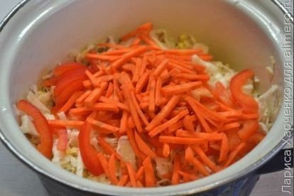 Корейская морковка с болгарским перцем